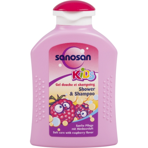 Sữa tắm và gội cho trẻ hương trái cây-quả mâm xôi Sanosan Baby 200ml