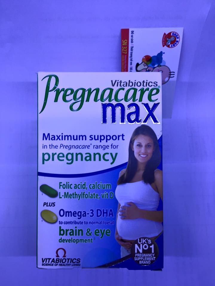 VITAMIN TỔNG HỢP CHO BÀ BẦU PREGNACARE MAX MẪU MỚI - số 1 Anh quốc