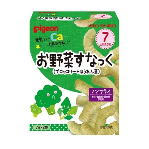 Bánh tan Pigeon vị rau chân vịt bổ sung canxi chất xơ -7m+ (Nhật)