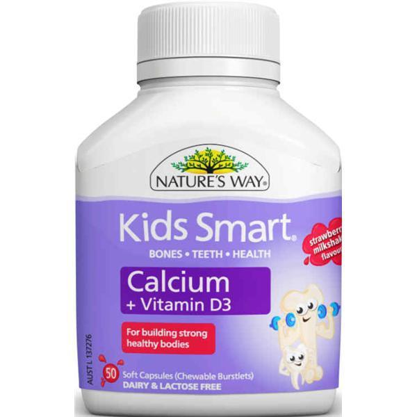 Vitamin Kids Smart Natures Way bổ sung Canxi và vitamin D3 (>3 tuổi)