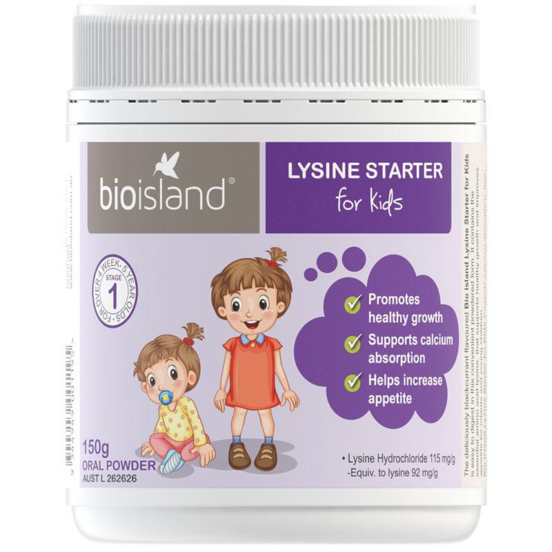 Bio Island Lysine Starter For Kids hỗ trợ tăng chiều cao cho bé (4m+)