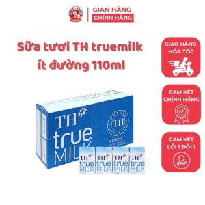 Sữa tươi TH True Milk ít đường 110ml